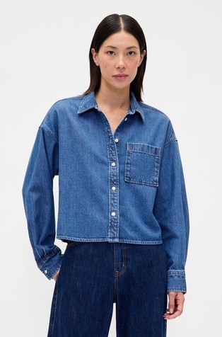 Ženska oversized fit srajca iz denima