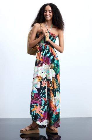 Kombinezon s tropskim vzorcem