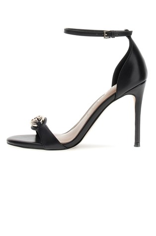 Kabrina usnjeni sandali z viskoko peto