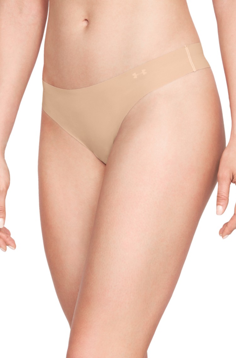 UNDER ARMOUR UA Pure Stretch paket 3 raztegljivih tangic Bež - Beige 