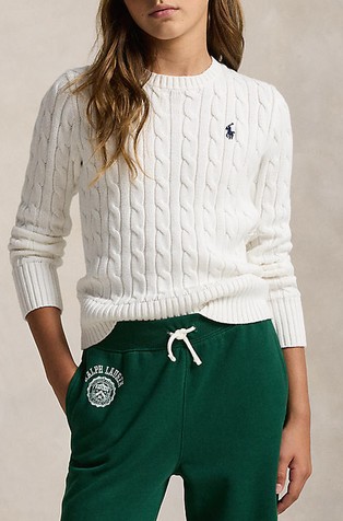 Cable-Knit Cotton Sweater