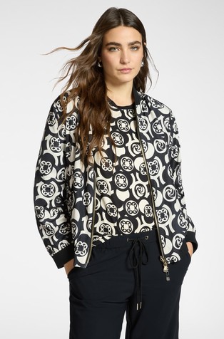 Reversible nylon bomber jacket