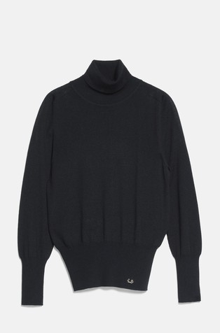 Virgin wool turtleneck pullover