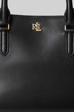 RALPH LAUREN Smooth leather small Marcy satchel Black 5
