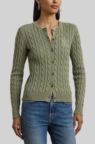 Cable-Knit Cotton Cardigan