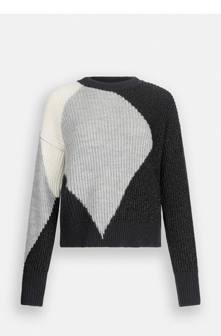Wool-blend color-block sweater