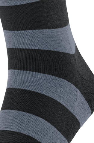 FALKE Block Stripe nogavice s črtastim vzorcem Črna - Black / Gray 4