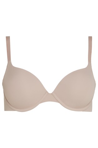 TOMMY HILFIGER Oblikovan modrček s čipkastimi obrobami Bež - Misty Blush 5