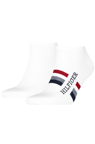 2 Pack Short Socks with Logo Details