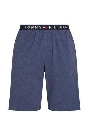 TOMMY HILFIGER Spodnji del pižame z logo pasom Modra - Dark Blue 5
