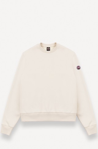Cotton-blend crew-neck sweatshirt