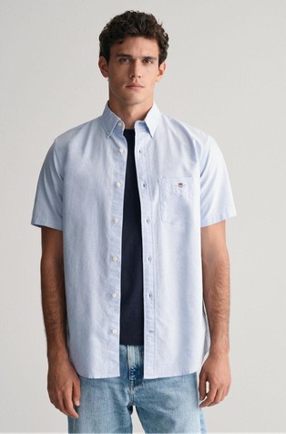 Regular fit oxford srajca s kratkimi rokavi
