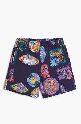 DESIGUAL Kratke hlače s potiskom Škrlatna - Purple 3