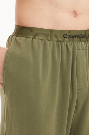 CALVIN KLEIN Spodnji del pižame - Embossed Icon Zelena - Green 3