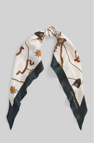 Print Silk Twill Scarf