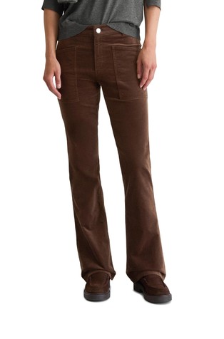 Zvončaste žametne hlače iz raztegljivega organskega bombaža