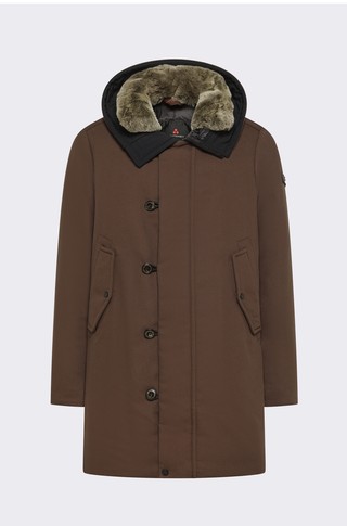Water-repellent Parka with Fur Edging