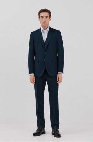 CORTEFIEL Serie XXI slim fit suknjič Modra - Navy 5