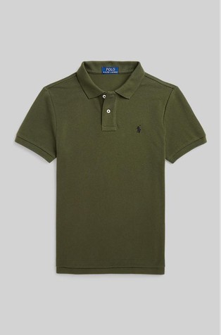 Slim fit bombažna polo majica