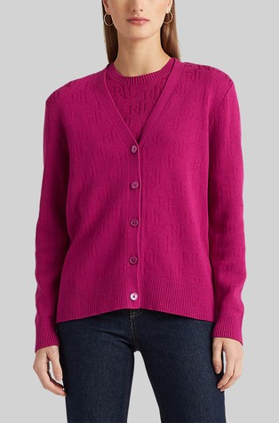 Monogram jacquard cardigan