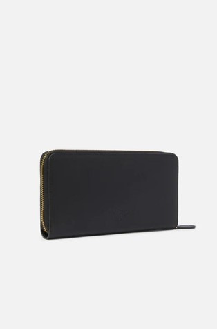 PINKO Usnjena denarnica z zadrgo Črna - Black 2