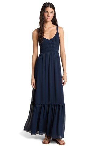 Dolga obleka z V-izrezom