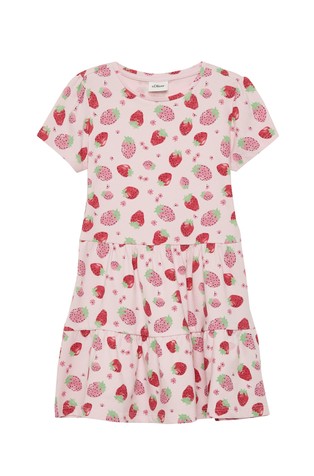 Tiered dress with all-over print