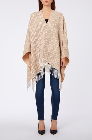 Monogram poncho