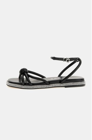 Slone genuine leather sandal with rhinestones