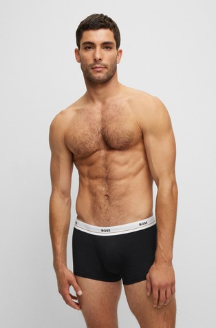 Five-pack of logo-waistband trunks in stretch cotton
