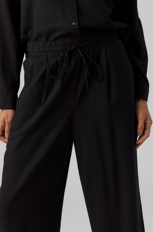 VERO MODA VMJESMILO Wide trousers in viscose-linen blend Black 4