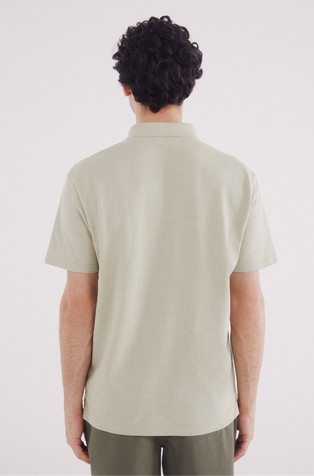 SPRINGFIELD Regular fit piké polo majica s kratkimi rokavi Zelena - Light Green 2