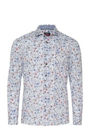 City slim fit shirt with floral print