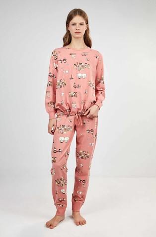 Snoopy Print Long Pajamas