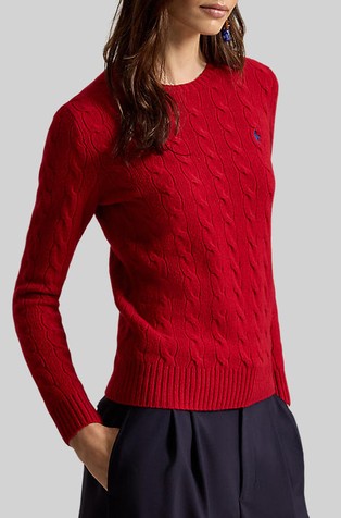 Cable Wool-cashmere Crewneck Sweater