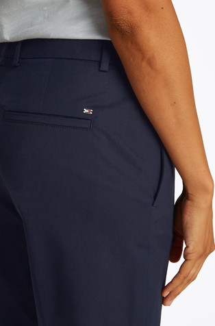 TOMMY HILFIGER Cropped chino hlače z ravnimi hlačnicami Modra - Blue 4