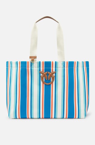 Striped maxi shoulder bag