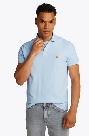 Polo majica s kontrastnim vezenim monogramom