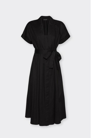 Srajčna obleka s pasom iz raztegljivega bombaža