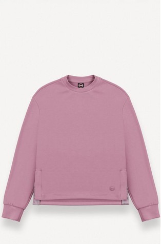 Modal-blend sweatshirt with side slits