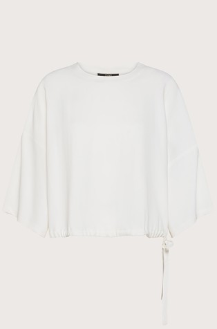 Cropped ohlapna majica iz raztegljive viskoze