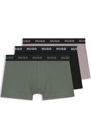 Paket 3 boksaric iz raztegljivega bombaža z logo pasom