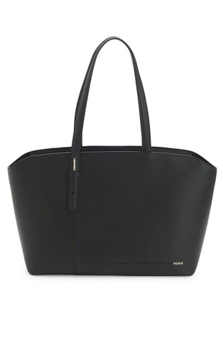 Faux-leather tote bag