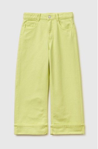 Široke jeans hlače z zavihanim robom hlačnic