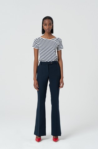 Pants with flared legs