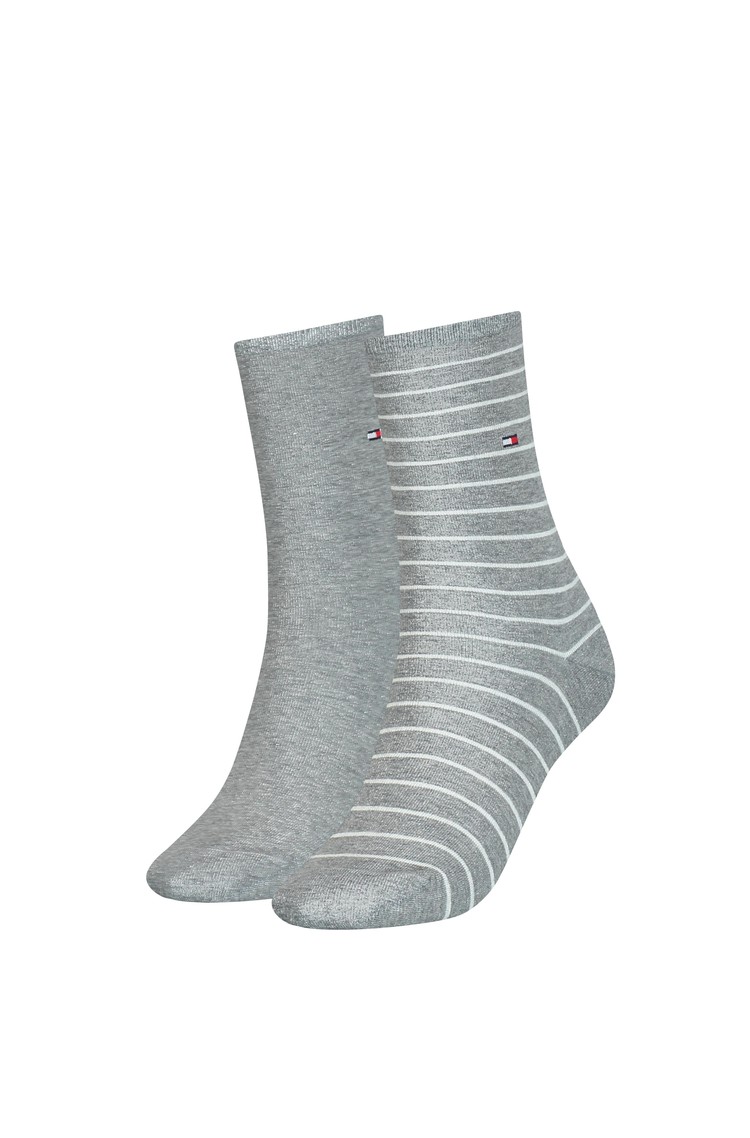 TOMMY HILFIGER Paket 2 parov nogavic Siva - Light Gray 