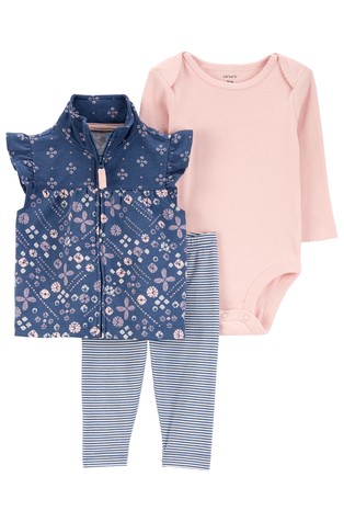 3-Pack Leggings, Bodysuit & Vest