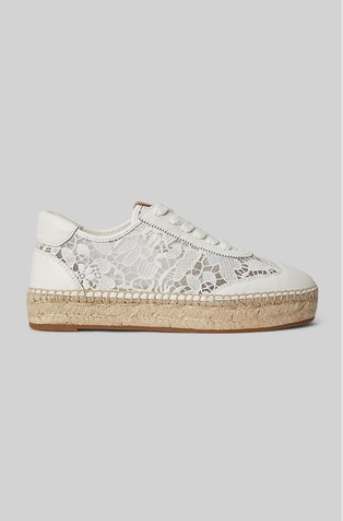 Luize Crocheted Lace Espadrille Trainer