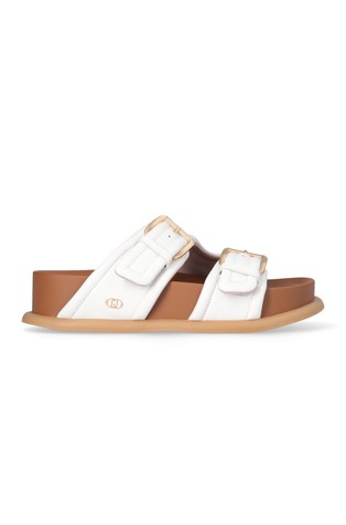 Sandals with wide straps