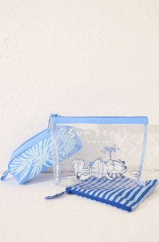 WOMEN'SECRET Paket 3 Garfield kozmetičnih torbic Modra - Blue 4